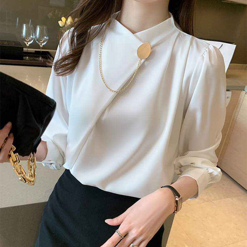 Women Formal Wear Winter - 솔리드 컬러 우아한 긴 소매 작업복