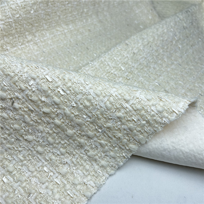 Tailored Coat Wool - 베이지 프렌치 럭셔리 드레이프 프린지 짠