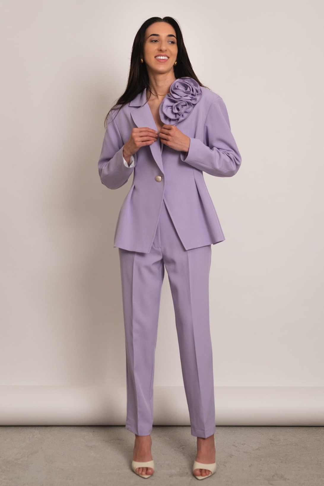 화려한 페플럼 여성 정장 세트, 라펠 더블 브레스티드  - Women Formal Wear For Conference 리뷰 및 가격