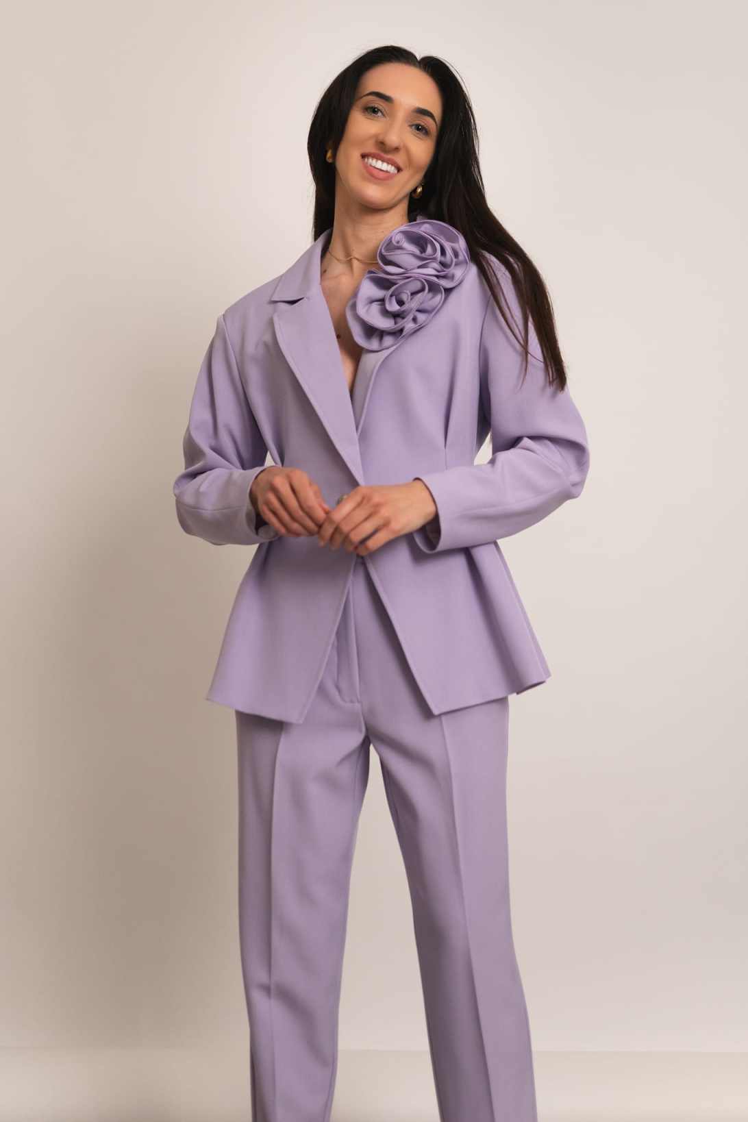 화려한 페플럼 여성 정장 세트, 라펠 더블 브레스티드  - Women Formal Wear For Conference 리뷰 및 가격