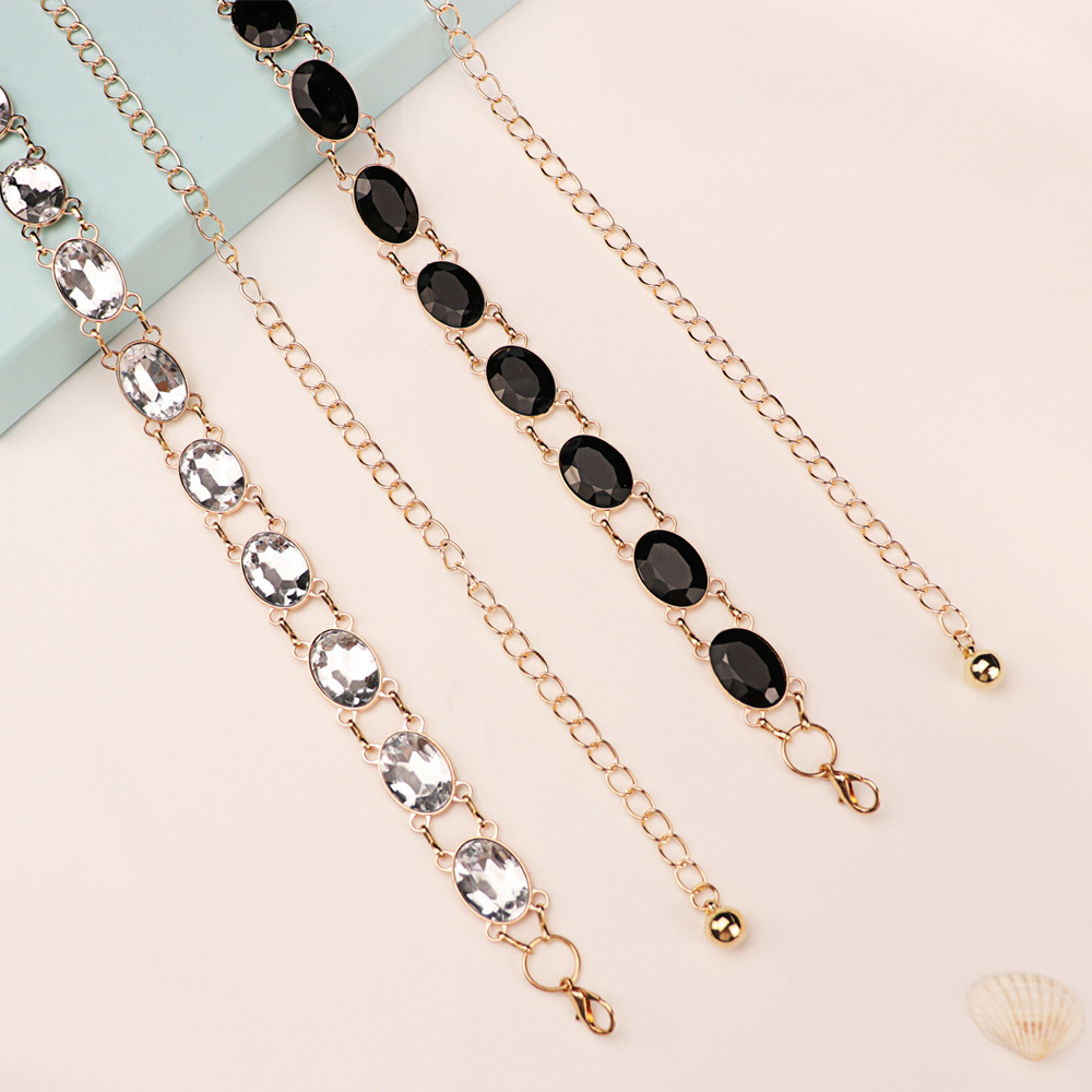 세련된 라인스톤 허리 체인 여성용 골드 메탈 벨트 드레 - Women Formal Wear Belt 리뷰 및 가격