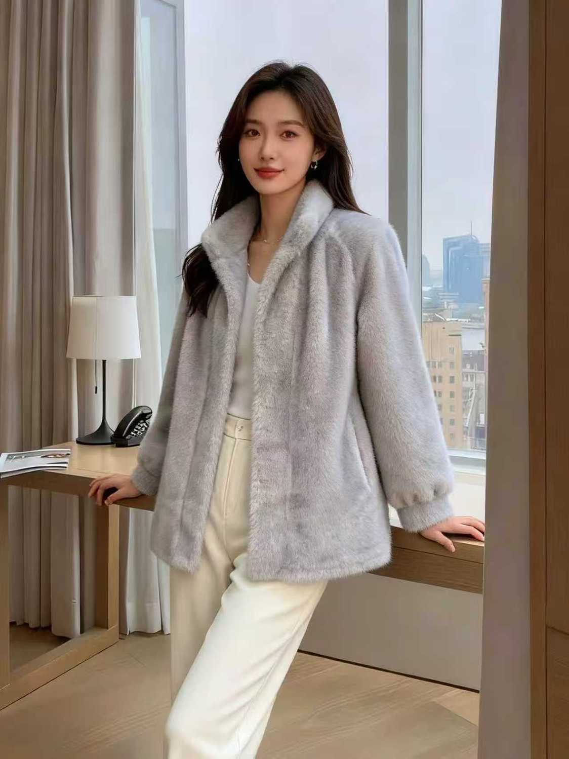 인조 밍크 코트 여성용 가을 따뜻한 울 정장 비즈니스  - Tailored Coat Wool 리뷰 및 가격