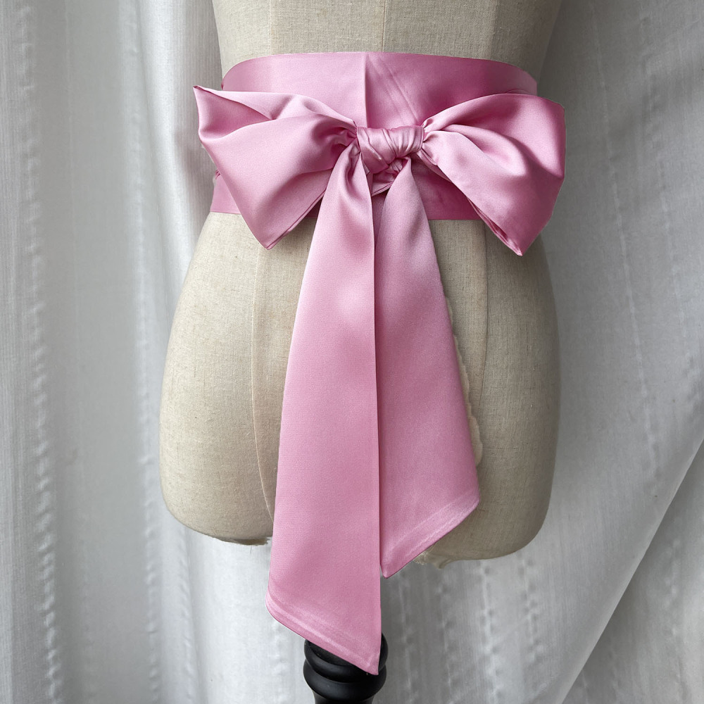 넓은 리본 허리띠 여성용 조절 가능한 타이업 벨트 패브 - Women Formal Wear Belt 리뷰 및 가격