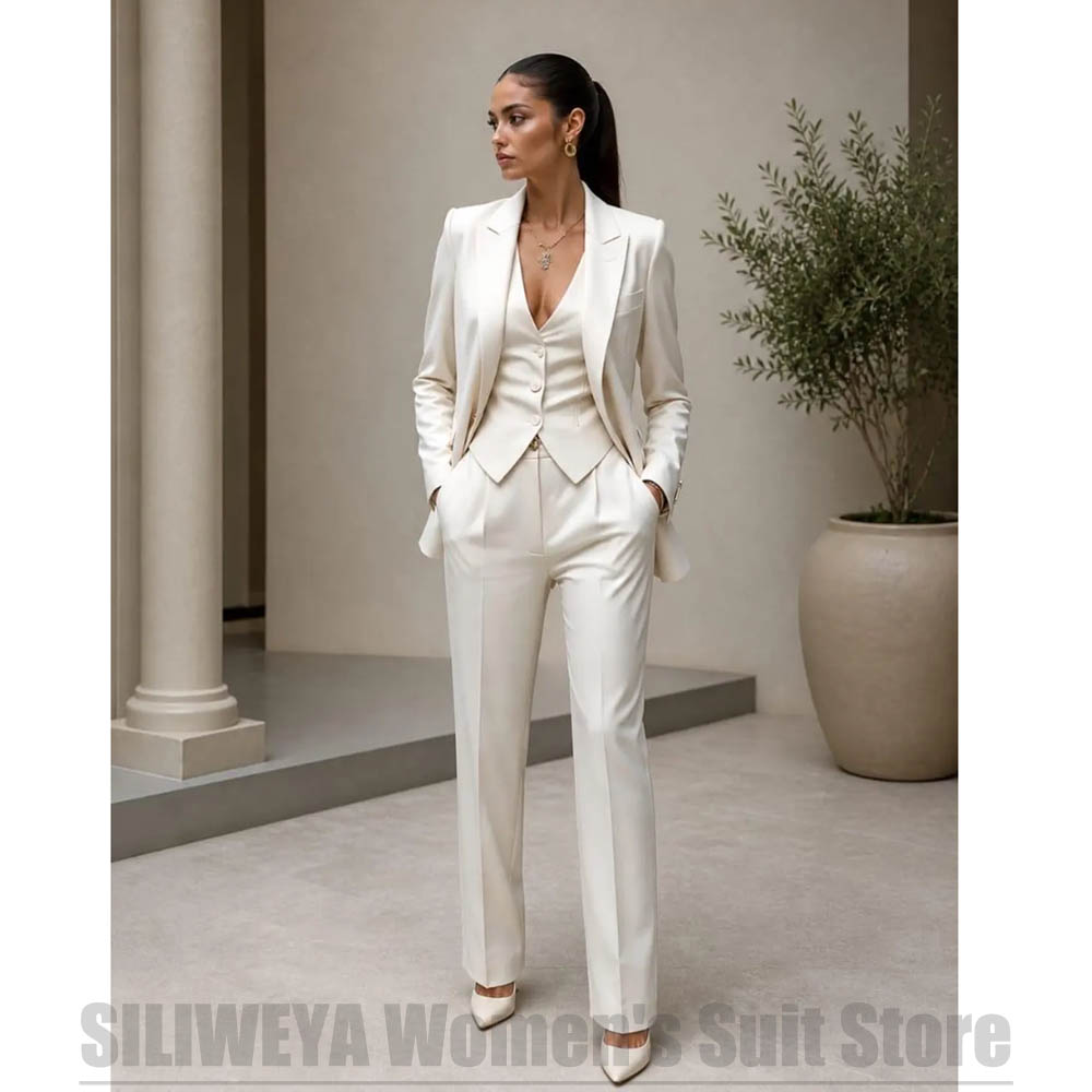 여성 3 피스 정장 세트 블레이저 조끼 바지 우아한 공 - Women Formal Wear Outfits 리뷰 및 가격