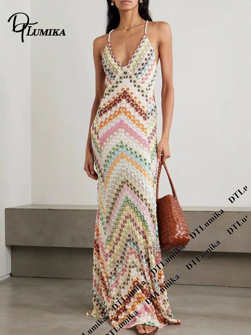 DT루미카 보헤미안 프린트 맥시 드레스, 스파게티 스트 - Women'S Formal Resort Wear 리뷰 및 가격